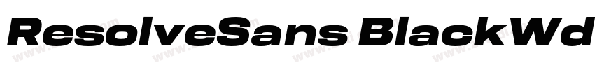 ResolveSans BlackWd字体转换
